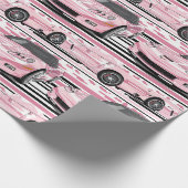 Roze c7 Corvette Wrapping Paper Cadeaupapier (Hoek)