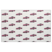 Roze C8 Corvette Hand getrokken schets stof (Fat Quarter)