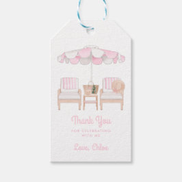 Roze Cabana Bachelorette Weekend | Bedankt cadeaut Cadeaulabel