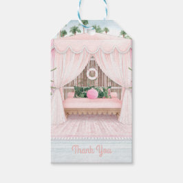 Roze Cabana Bachelorette Weekend | Bedankt cadeaut Cadeaulabel