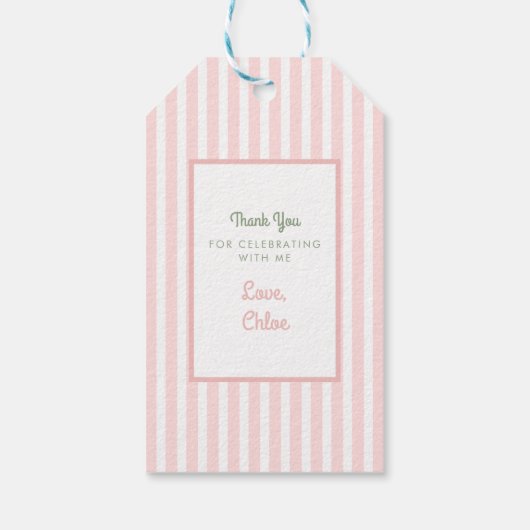 Roze Cabana Bachelorette Weekend | Bedankt cadeaut Cadeaulabel (Achterkant)