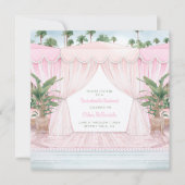 Roze Cabana Bachelorette Weekend + Itinerary Kaart (Voorkant)