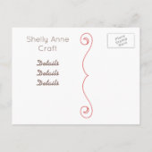 Roze Cabana Gestreepte Baby Aankondiging (Achterkant)