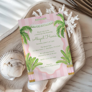 Roze Cabana Strepen Palm Beach Kaart