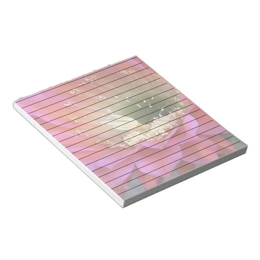 Roze cactus-bloem in de woestijn notitieblok (Schuin)