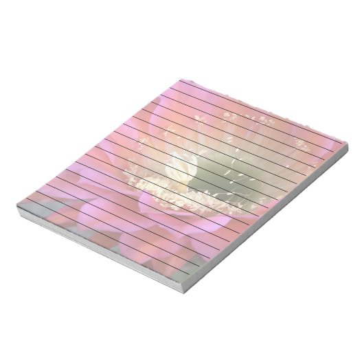 Roze cactus-bloem in de woestijn notitieblok (Linkerzijde)