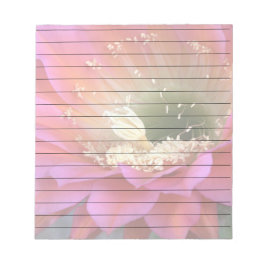 Roze cactus-bloem in de woestijn notitieblok