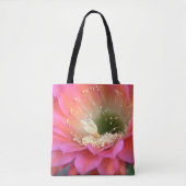Roze cactus-bloem in de woestijn tote bag (Voorkant)