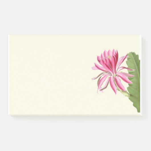 Roze cactus bloem, post-it® notes (Voorkant)