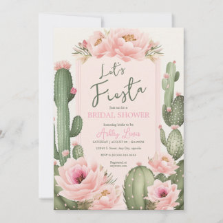 Roze Cactus bloemen, Groene Blush Woestijn Kaart