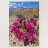 Roze cactus bloemen in Red Rock Canyon, NV Legpuzzel (Verticaal)