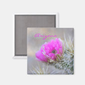 roze cactus bloom, Arizona Magneet (Voorkant / Achterkant)