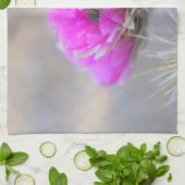 Roze Cactus blooms Theedoek (Gevouwen)