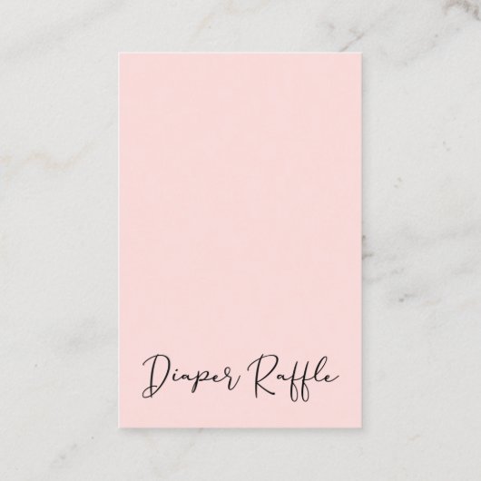 Roze Cactus Fiesta Theme Luier Raffle Insert Visitekaartje (Achterkant)