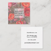 Roze Cactus Flower Desert Garden Photo Travel Vierkante Visitekaartje (Voorkant / Achterkant)