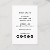 Roze Cactus Flower Desert Garden Photo Travel Visitekaartje (Achterkant)