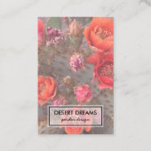 Roze Cactus Flower Desert Garden Photo Travel Visitekaartje (Voorkant)