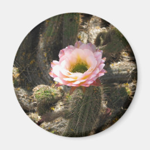 Roze Cactus Flower Magneet