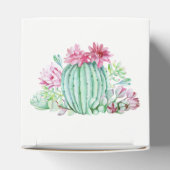 Roze Cactus Flowers Succulenten Waterverf Bruiloft Bedankdoosjes (Bovenkant)