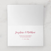 Roze Cactus Flowers Succulenten Waterverf Bruiloft Plaatskaartje (Binnenkant ongevouwen)