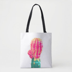Roze Cactus Foto Boodschappentas Tote Bag