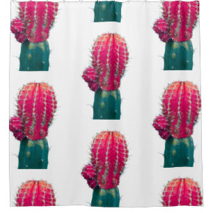 Roze Cactus foto douchegordijn