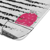 Roze Cactus gestreepte patroonontwerp Snijplank (Hoek)