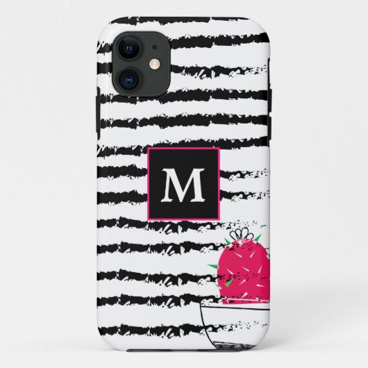 Roze Cactus Monogram Case-Mate iPhone Case (Achterkant)