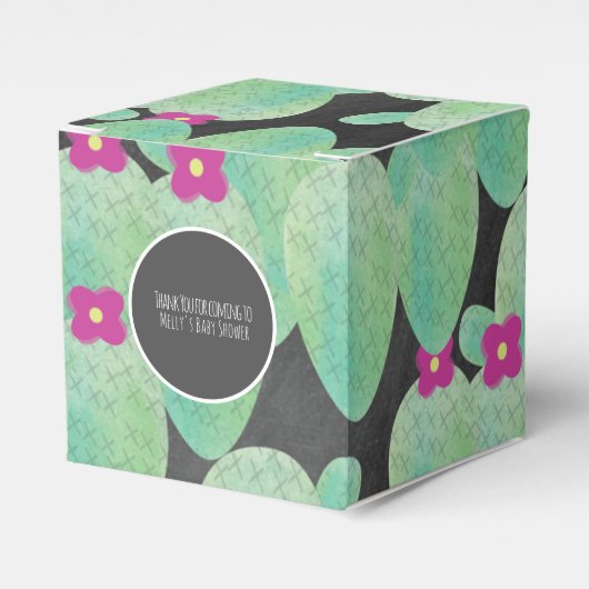 Roze Cactus Patroon Cartoon Bedankjes Favorietendo Bedankdoosjes (Voorkant Zijde)