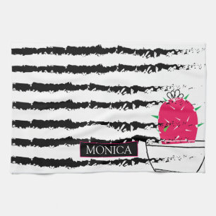 Roze Cactus patroon design Theedoek