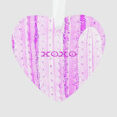 Roze Cactus Saguaro XOXO Hart Liefde Desert Fun Ornament (achterkant)