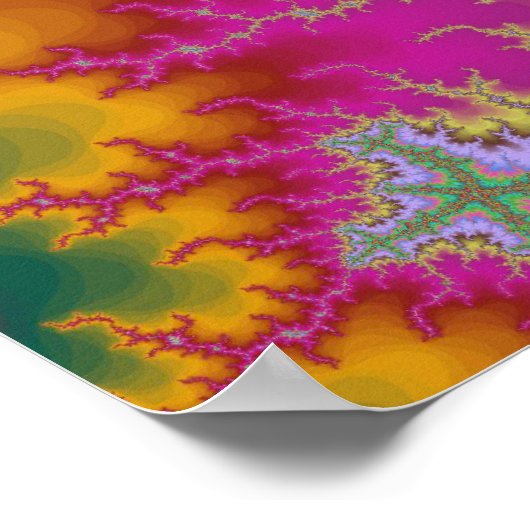 Roze Cactus Starfish Poster (Hoek)