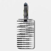 Roze Cactus striped Monogram Bagagelabel (Achterkant verticaal)