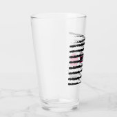 Roze Cactus striped Monogram Glas (Rechts)