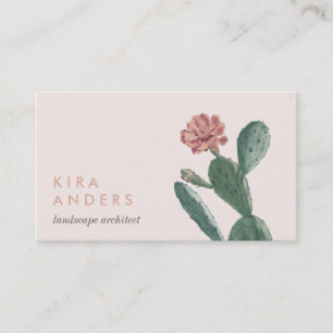 Roze  Cactus Visitekaartjes