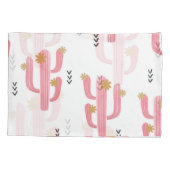  Roze Cactus Waterverf Patroon Kussensloop (Achterkant)