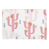  Roze Cactus Waterverf Patroon Kussensloop (Voorkant)