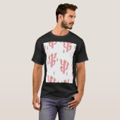  Roze Cactus Waterverf Patroon T-shirt (Voorkant volledig)