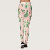 roze cactuusbloem leggings (Achterkant)