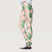 roze cactuusbloem leggings (Links)