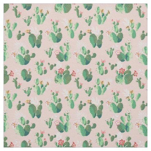 roze cactuusbloem stof (Swatch)