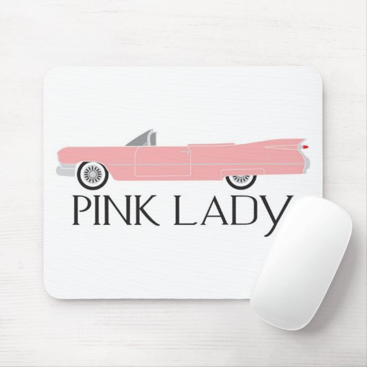 roze caddy muismat (Met muis)