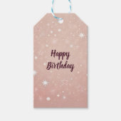 Roze cadeau Label | Aangepaste tekst Party Favorie Cadeaulabel (Voorkant)