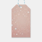 Roze cadeau Label | Aangepaste tekst Party Favorie Cadeaulabel (Achterkant)