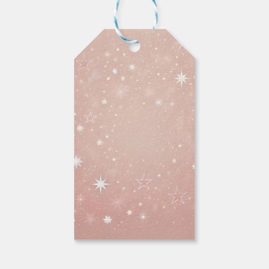 Roze cadeau Label | Aangepaste tekst Party Favorie Cadeaulabel (Achterkant)