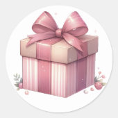 Roze Cadeau Stickers (Voorkant)