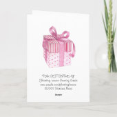Roze cadeau Verjaardag Kaart (Achterkant)