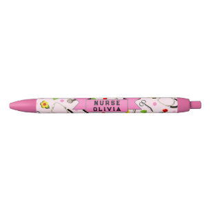Roze cadeau voor Schattigee verpleegster Zwarte Inkt Pen