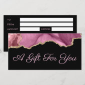 roze cadeaubon (Voorkant / Achterkant)