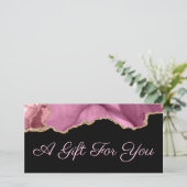 roze cadeaubon (Staand voorkant)